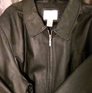 Studio C Plus Size Belted Leather Jacket 26/28